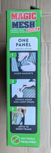 Magic Mesh Double Hands Free Magnetic Screen Fits French & Sliding Doors NEW - Picture 3 of 4