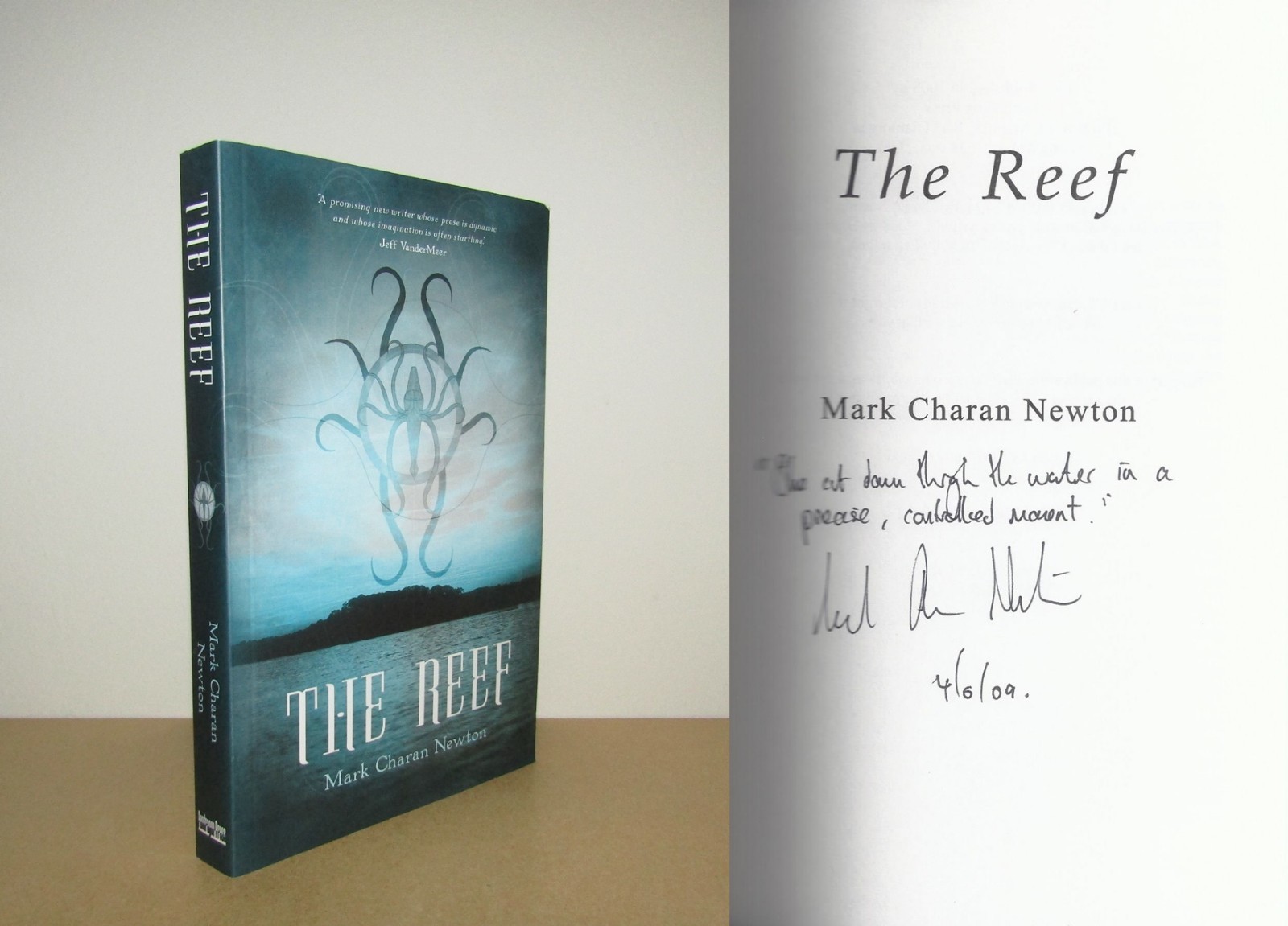 Mark Charan Newton - The Reef - Signed - 1st/1st (2008 PB First Edition)