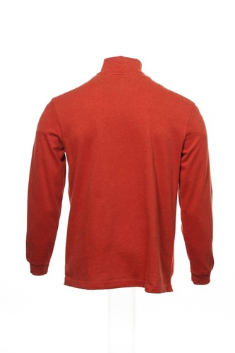 Club Room Red-Orange Heather Half Zip Sweatshirt 1/2 M $40 - Picture 3 of 5