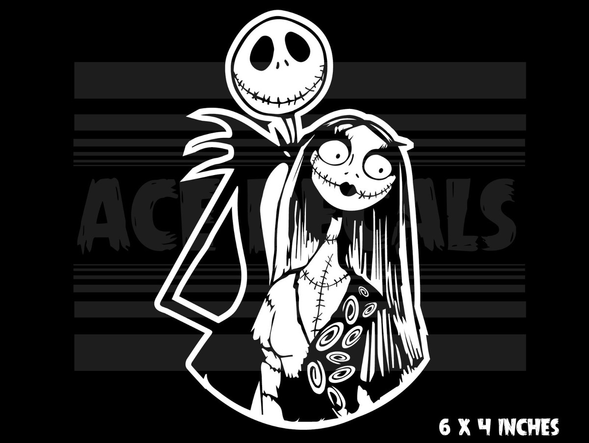 ADESIVO AUTO DECALCOMANIA Vinile JACK AND SALLY Nightmare Before Christmas SCEGLI MISURA EUR 3,60 - IT - Foto 7