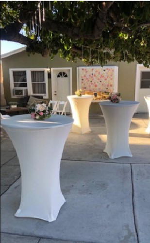 YCC- Highboy Cocktail 30"D x 42"H Stretchy Spandex Table Cover for Events - Picture 34 of 131