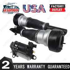 Front Air Suspension Shock Struts + Compressor Pump For Mercedes W221 CL/S-Class