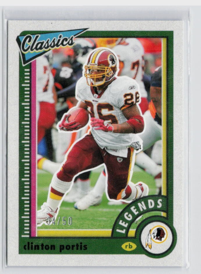 2022 Panini Classics - Legends #143 Clinton Portis /50 Washington Commanders