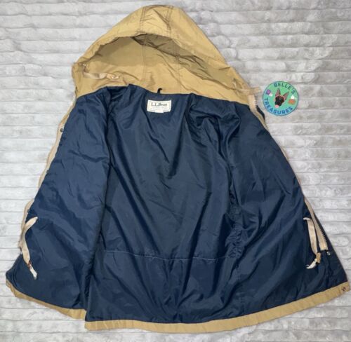 VTG ‘97 LL Bean Jacket Adult Medium Tan Baxter State Parka Rain Coat USA Made - Picture 10 of 11