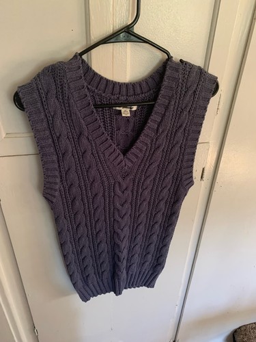 CLEARANCE! American Eagle Blue Chunky Knit Sweater Vest - Women's Size XXS - NEW