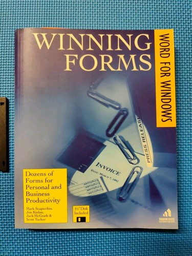 Vintage Random House Winning Forms for Windows Book + 3.5 Floppy Disk EXC - Zdjęcie 3 z 8