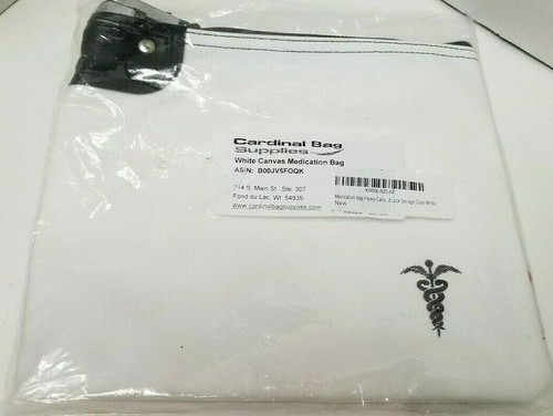 Cardinal Canvas Locking Medical Bag New w/Keys - Picture 4 of 5