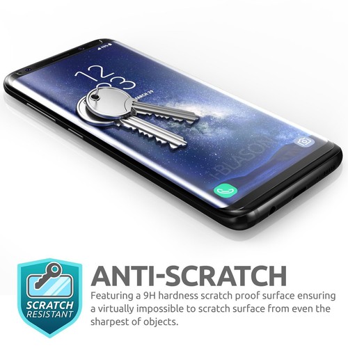 For Samsung Galaxy S8+, i-Blason Edge-to-Edge Tempered Glass Screen Protector - Picture 3 of 4