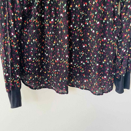 Juicy Couture Size 2X Babydoll Black floral top - Picture 4 of 11