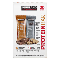 Kirkland Signature Protein Bars, 2.12 oz, 20pk - Peanut Butter, Cookies & Cream 15.09 per gallon