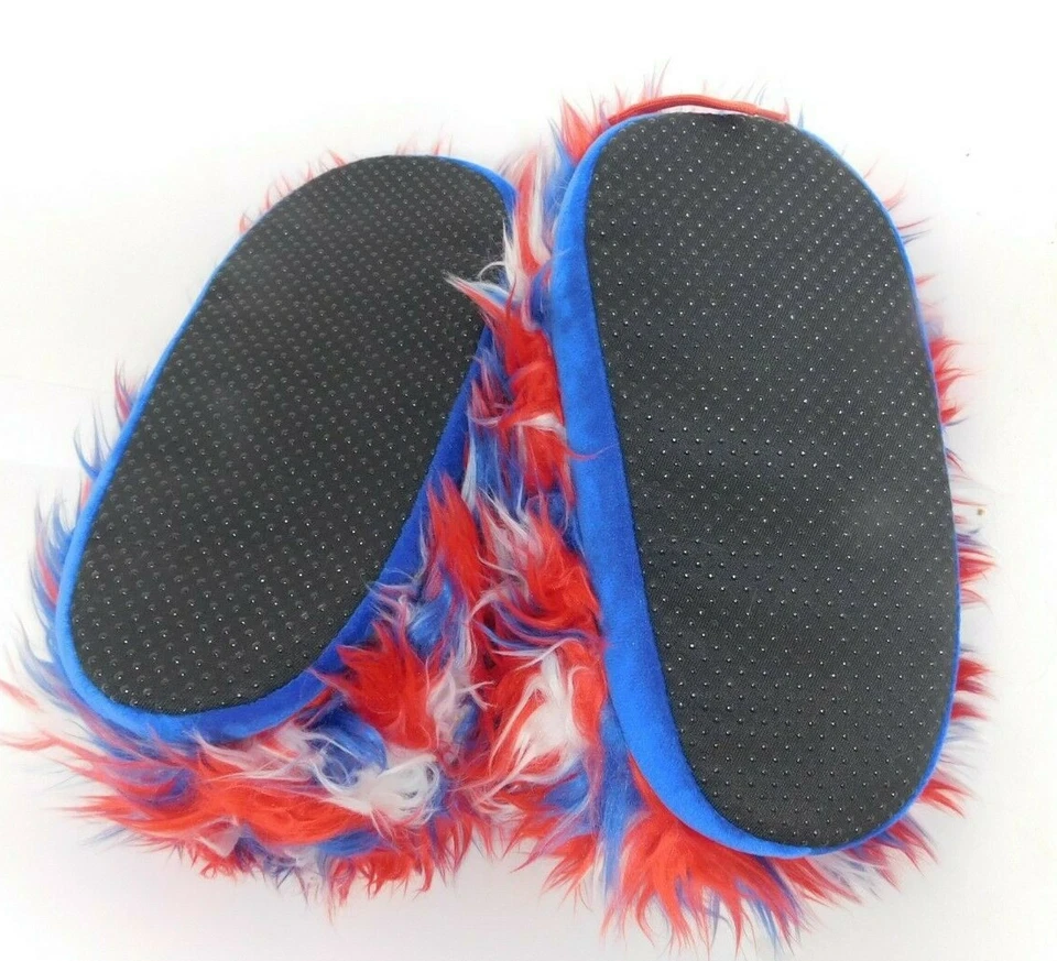Rangers New York Sneaker Slippers aprox size 7 Fuzzy NHL NY - Image 2 of 4