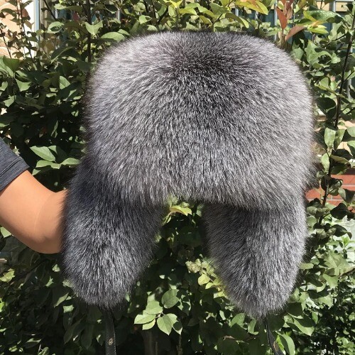 2024 NEW Cap 100% Raccoon Hat Full Fur Fox Hat Men's Fur Ear Protetion Winter - Bild 20 von 23