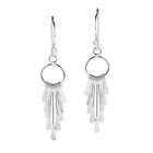 Sterling Silver Dangle Earrings Cascading Rods Chandelier Style .925