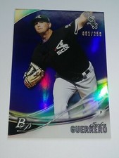 2016 Bowman Platinum PURPLE REFRACTOR Jordan Guerrero RC  #D 001/250  FIRST ONE 
