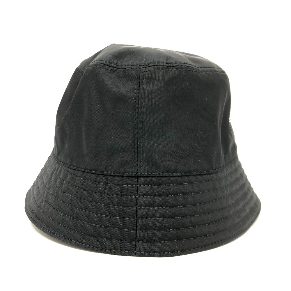帽子・その他 PRADA HAT (1HC137AJ6 F0008) PRADA 1HC137 Triangle logo Bucket hat hat Nylon Black