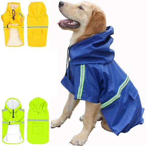 Hunde Regenmantel Mit Kapuze – Wasserdicht, Winddicht, Reflektierend, Verstellbar, Für Kleine Bis Große Hunde (3XL, Navy)