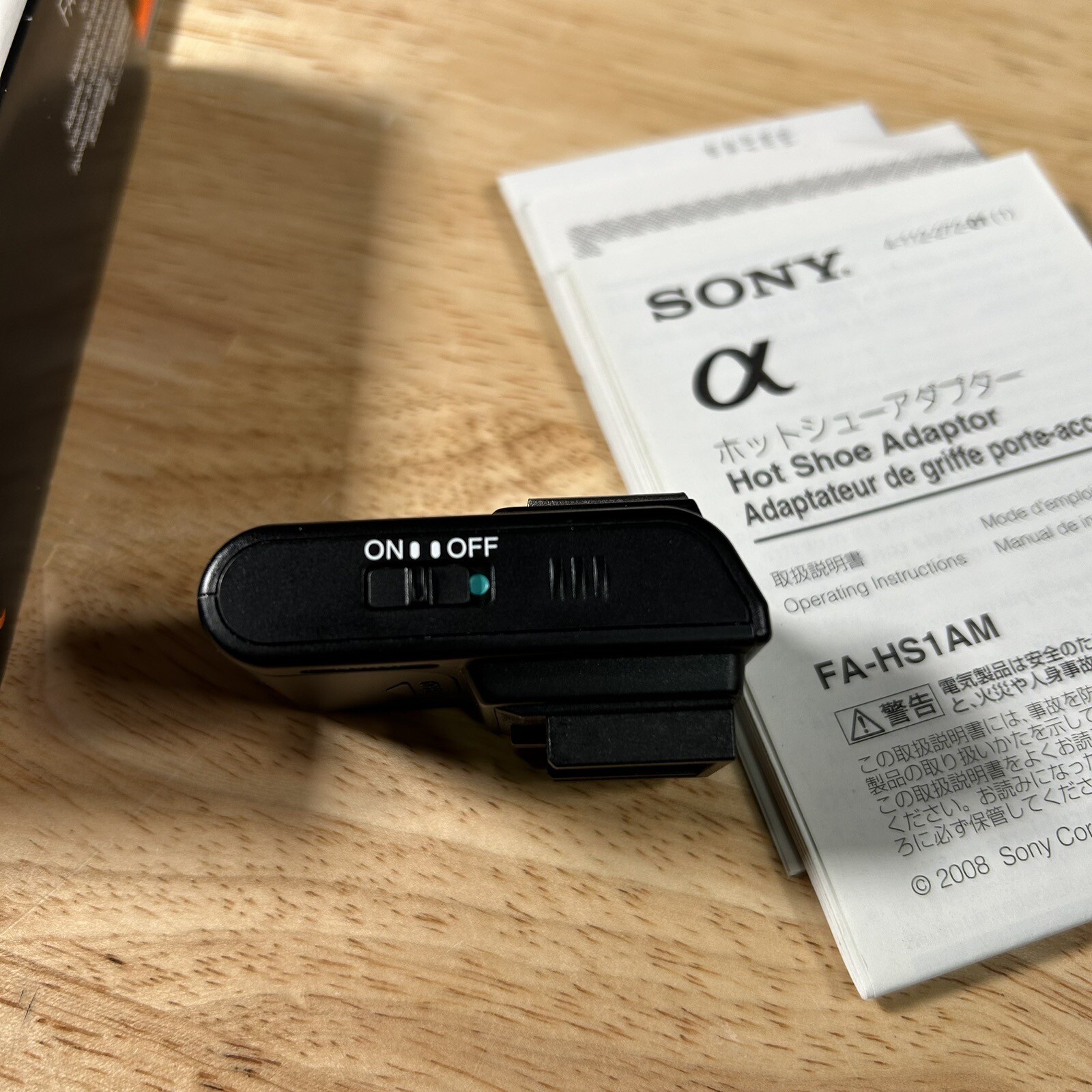 Genuine Sony Hot Shoe Adapter FAHS1AM Mint condition Wireless Flash