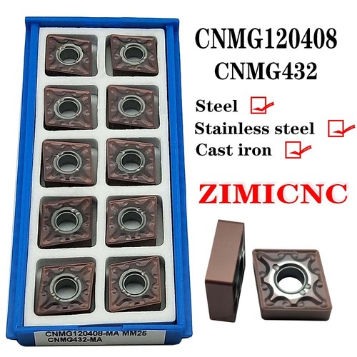 10 pezzi inserti in carburo tornio CNC CNMG 432 CNMG120408-MA rivestimento PVD - Foto 1 di 8