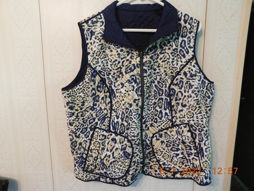 Chicos Reversible Womens Full Zip 