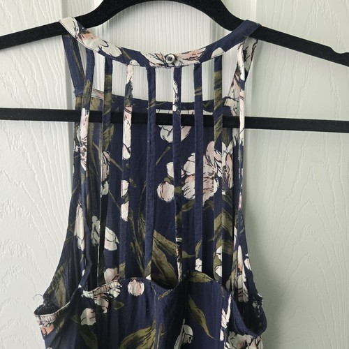 ABERCROMBIE & FITCH Summer Dress Size Small Long Maxi Navy Floral - Picture 10 of 22