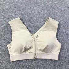 Tommie Copper Bra Womens Large Zip Front Znergy Shoulder Support Comfort Wireles
