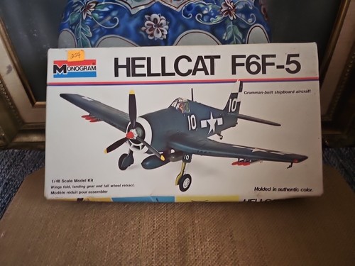 VTG 1963 - 73Monogram Hellcat F6F-5 Model Kit 1/48 #6832 - FACTORY SEALED OPEN B - Picture 7 of 22