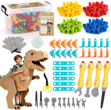 196 PCS Cardboard Cutter for Kids, Reusable Safe Cardboard Tools for Kids with B