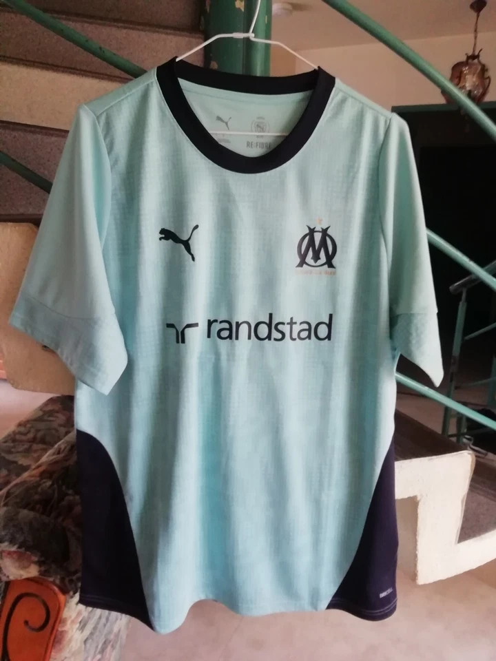 Maillot Football Entraînement Bleu Clair Taille L Marque Puma Homme Neuf - Photo 1/3