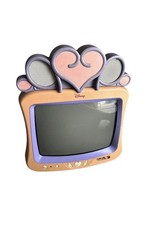 Disney Princess Pink 13" CRT Color TV DT1350P Testing  Working WITHOUT Remote