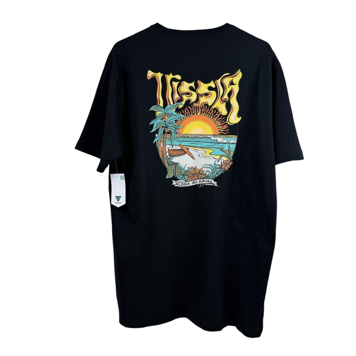Vissla Aloha Mi Amigo Black Double Sided Short Sleeve T-Shirt