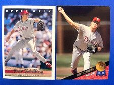 Curt Schilling 1993 Upper Deck & 1993 Leaf Baseball - Phillies