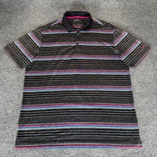 Nike Golf Tour Performance Polo Shirt Mens XL Dri-FIT Striped Short Sleeve Golf