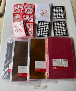 Cards Envelopes, Rubber Stamping, Paper Crafts, Red Silver Gold, new, Christmas