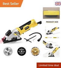 Compact 580W Mini Circular Saw with Laser Guide & 3 Blades for Precision Cutting