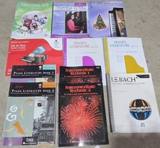 Lot 11 BASTIEN PIANO LITERATURE Faber Intermediate Technic 1 2 Bach Clavier Xmas
