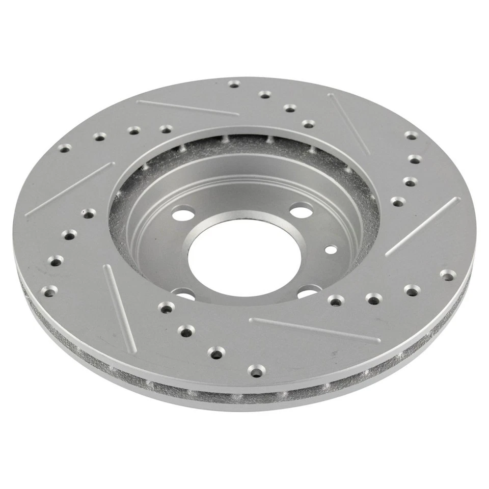 Performance Brake Rotor Drilled Slotted Front G-Coated Pair for VW - Image 2 of 4