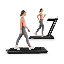 Goplus 2 in 1 Folding Treadmill, 2.25HP Superfit Under Desk Electri... Fast Ship