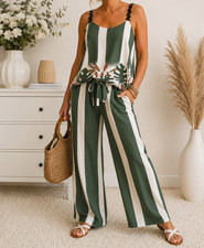 38 40 42 44 Palazzo Marlene Hose und Top gest...