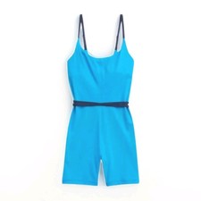 NEW Women's Size S Offline Aerie Real Me Xtra Strappy Romper Blue Jumpsuit