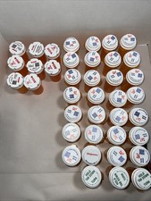 50  Empty Amber Plastic Pill Bottle Crafts, Etc. Varied Size