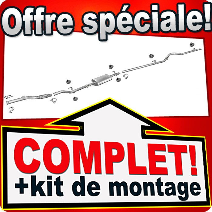 Tuyau échappement Mercedes Sprinter 316 CDI 4025mm pour rallongé XLWB 2t 3t