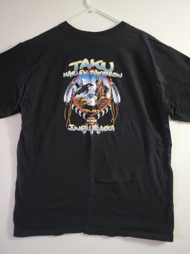 Vtg Harley Davidson 2XL Shirt Wolf Legends Live Legends Roam Bald Eagle Bear - Picture 3 of 9