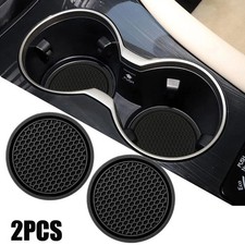 Car Cup Holder Coasters, 2-Piece Anti-Slip Silicone Mat, 2.77 in Diameter
