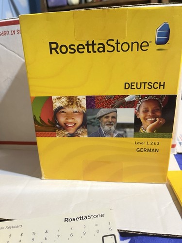 Rosetta Stone German level 1,2,3 Deutsch For PC Pre-owned. No Headset