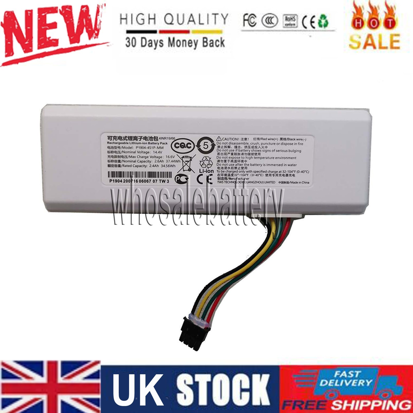 Robot Battery 1C P1904-4S1P-MM Mijia Mi Vacuum Cleaner Sweeping Replacement
