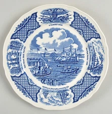 Alfred Meakin Fair Winds Blue Luncheon Plate 342861