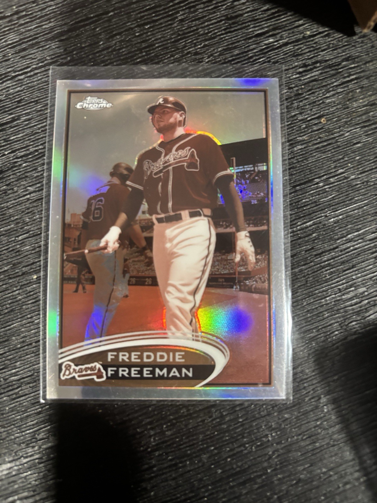 2012 Freddie Freeman Topps Chrome SEPIA REFRACTOR Parallel /75 - #19 Dodgers