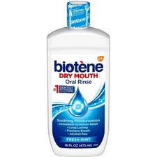 Biotene Alcohol-Free Moisturizing Dry Mouth Oral Rinse Mouthwash Mint 16oz