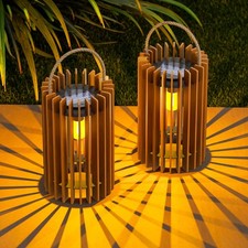 2-Pack Solar Lanterns Outdoor Hanging Portable Table Top Decorative Lamp DIY ...
