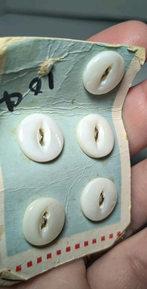 Vintage 5 Shell Pearl Buttons - Image 3 of 4